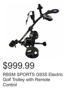 Costco Rbsm sports g93s electric golf trolley with remote control offer