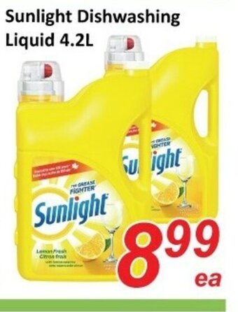 Fresh Win Foodmart Sunlight dishwashing liquid offer