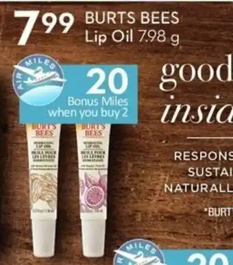 Safeway Burts bees lip oil offer