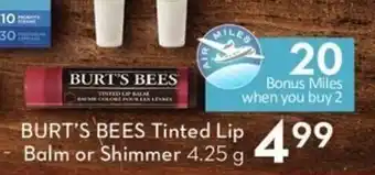 Safeway Burt's bees tinted lip balm or shimmer offer