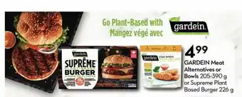 Safeway Gardein meat alternatives or bowls offer