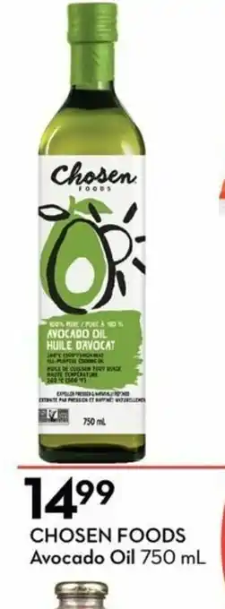 Safeway Chosen Foods Avocado Oil offer