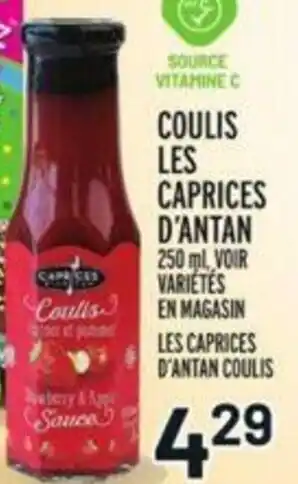 Metro Coulis Les Caprices d'Antan offer