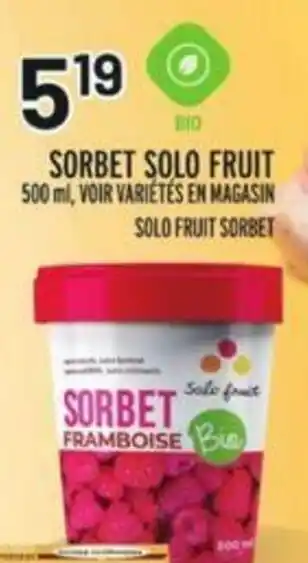 Metro Sorbet Solo Fruit offer