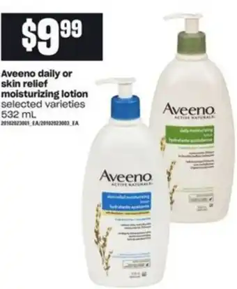 Loblaws Aveeno Daily or Skin Relief offer