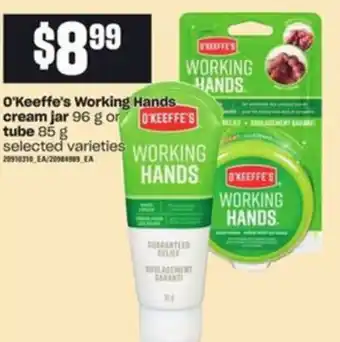 Loblaws O'Keeffe's Working Hands Cream Jar offer
