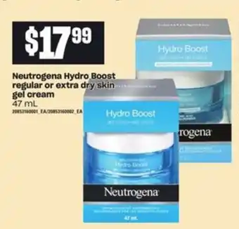 Loblaws Neutrogena Hydro Boost Regular or Extra Dry Skin Gel Cream offer