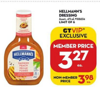 Giant Tiger Hellmann's Dressing offer