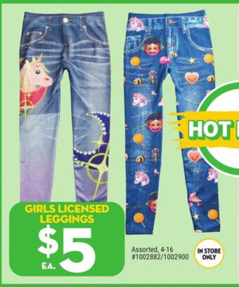 Giant Tiger Girls Licensed Leggings offer