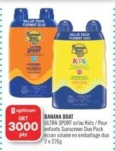 Shoppers Drug Mart BANANA BOAT ULTRA SPORT or Kids/Pour enfants Sunscreen Duo Pack offer