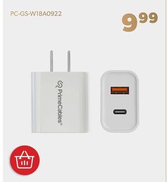 Shopper+ 20w dual port usb wall charger, usb-c, usb-a pd charging adapter - primecables offer