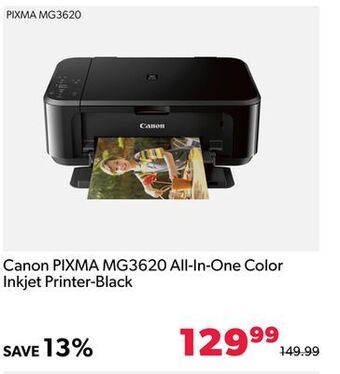 Shopper+ Canon pixma mg3620 all-in-one color inkjet printer-black offer