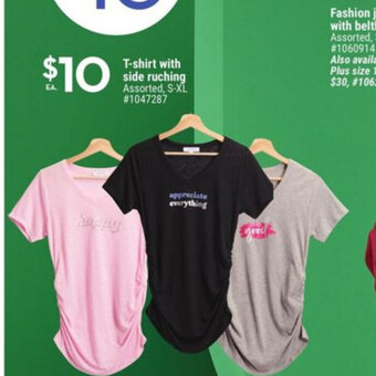 Giant Tiger T-Shirt With Side Ruching offer