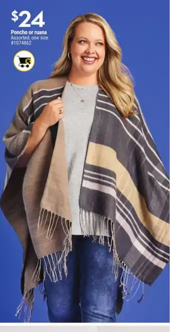 Giant Tiger Poncho or Ruana offer