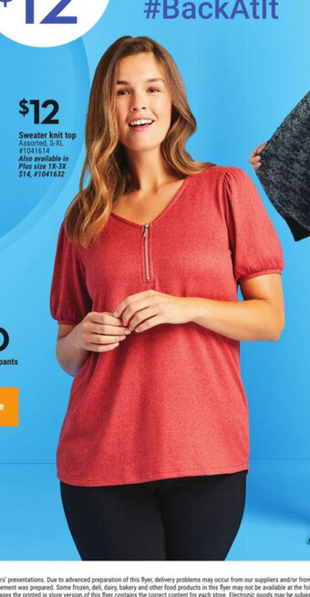 Giant Tiger Sweater Knit Top offer