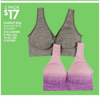 Giant Tiger Comfort Bras offer