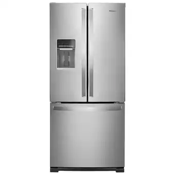 Best Buy Whirlpool 30 19.7 cu. ft. french door refrigerator with water dispenser (wrf560sehz) - stainless steel offer