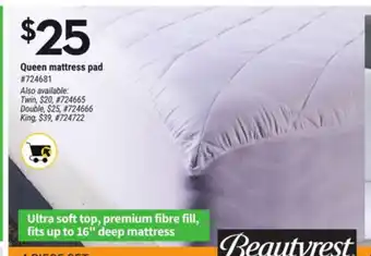 Giant Tiger Queen Mattress Pad offer