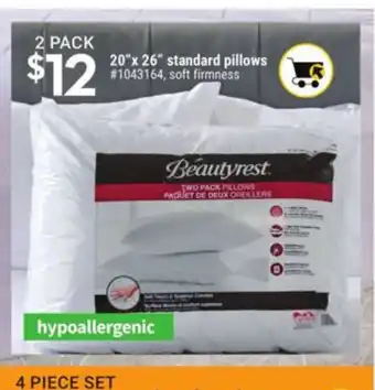 Giant Tiger 20" x 26" Standard Pillows offer