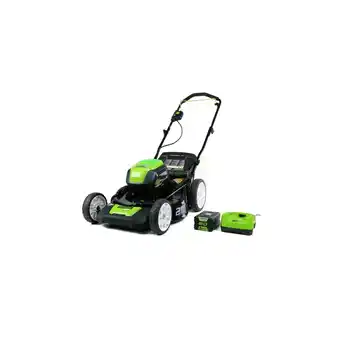 Best Buy Greenworks pro 21-inch 80v cordless lawn mower, two 2.0ah batteries included glm801601 offer