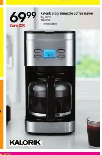 Giant Tiger Kalorik Programmable Coffee Maker offer