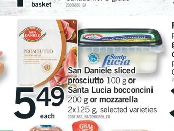 Fortinos San Daniele Sliced Prosciutto offer