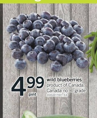 Fortinos Wild Blueberries offer