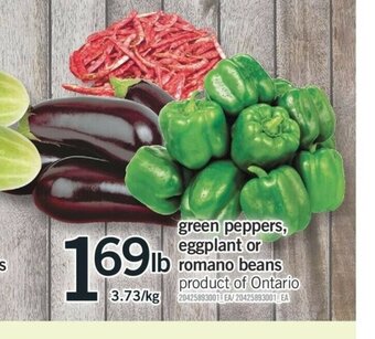 Fortinos Green Peppers offer