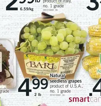 Fortinos Natural Seedlees Grapes offer