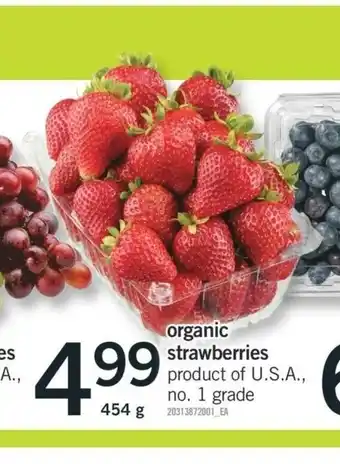 Fortinos Organics Strawberries offer
