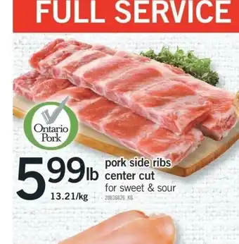 Fortinos Pork Side Ribs Center Cut offer