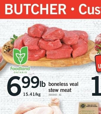 Fortinos Boneless Veal Stew Meat offer