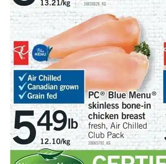 Fortinos Skinless Bone-In Chicken Breast offer