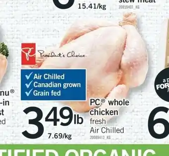 Fortinos Whole Chicken offer