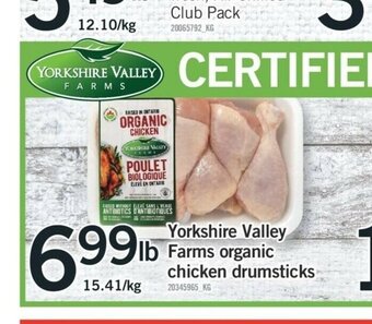 Fortinos Yorkshire Valley Farms Organic Chicken Drumsticks offer