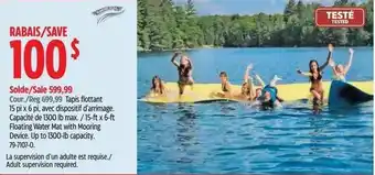 Canadian Tire 15-ftx 6-ftFloating Water Mat with Mooring Device. Up to 1300-lb capacity. 79-7107-0. offer