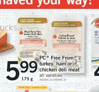 Fortinos Turkey,Ham Or Chicken Deli Meat offer