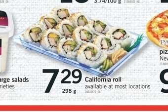 Fortinos California Roll offer