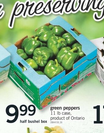 Fortinos Green Peppers offer