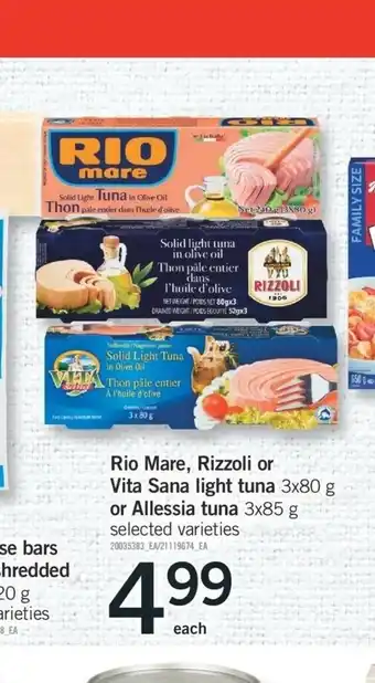 Fortinos Rio Mare, Rizzoli offer