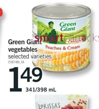 Fortinos Green Giant Vegetables offer