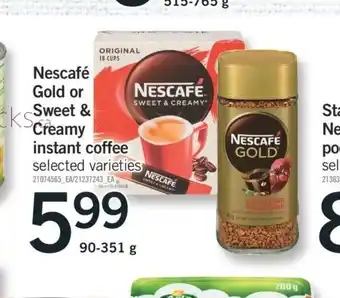 Fortinos Nescafe Gold offer