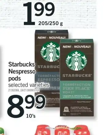 Fortinos Sarbucks Nespresso Pods offer