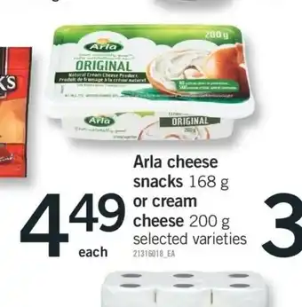 Fortinos Arla Cheese Snacks offer