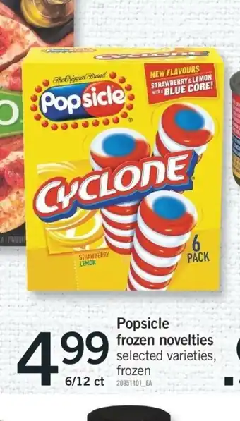 Fortinos Popsicle Frozen Novelties offer