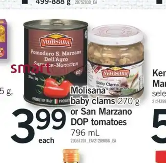 Fortinos Molisana Baby Clams offer
