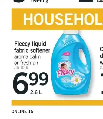 Fortinos Fleecy Liquid Fabric Softner offer