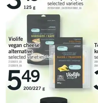 Fortinos Violife Vegan Cheese Alternative offer