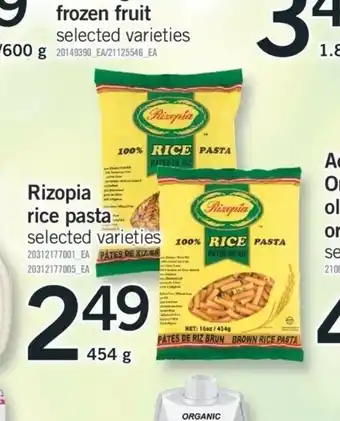 Fortinos Rizopia Rice Pasta offer