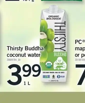 Fortinos Thirsty Buddha Coconut Wter offer